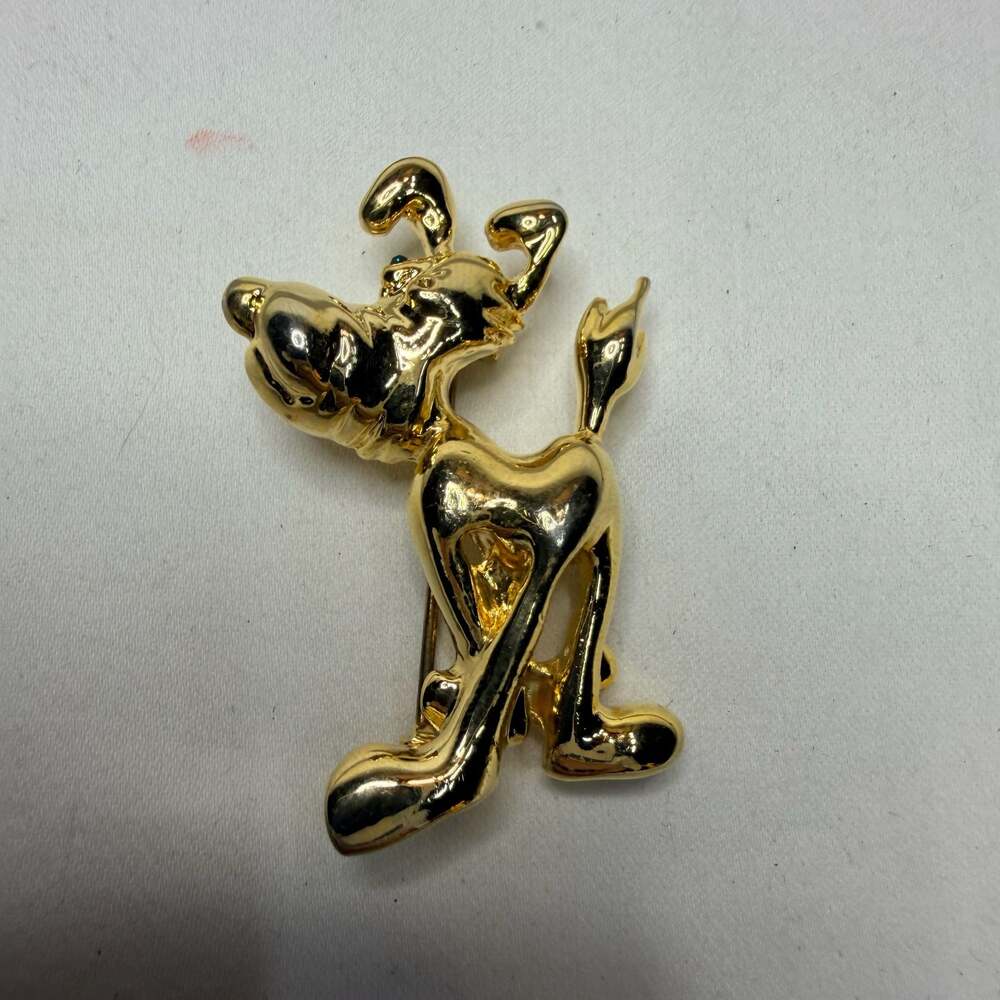 Disney Napier Gold Tone Pluto Brooch Pin